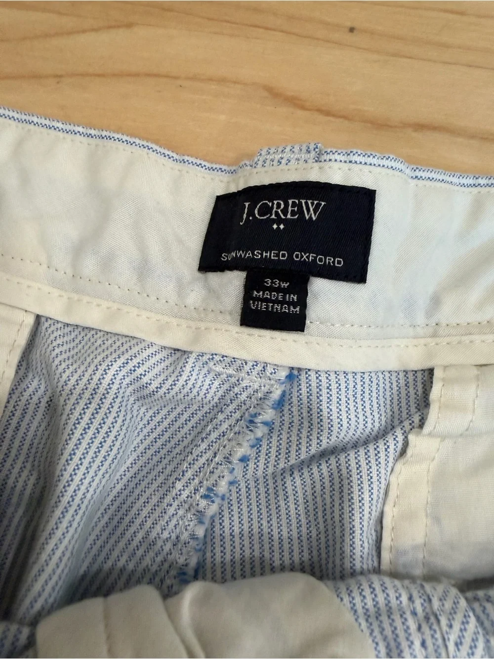 J. Crew Light Blue Pinstriped Casual Button-Down Shirt